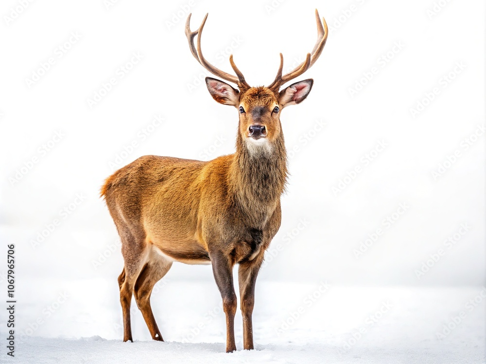 White background showcases Brown Deer architectural image, isolated.