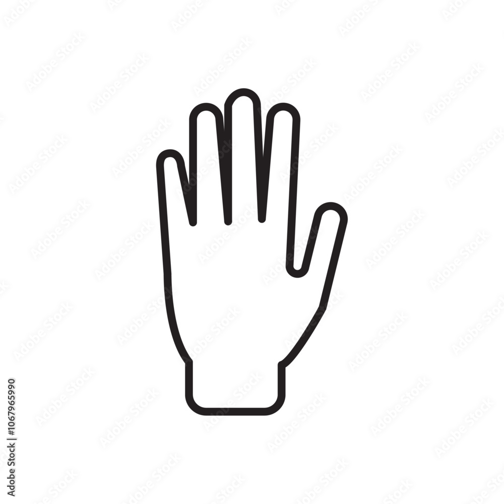 Stop icon Outline vector for web ui Stop icon Outline vector for web ui