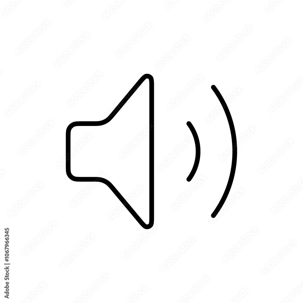 Volume icon Outline vector for web ui Volume icon Outline vector for web ui