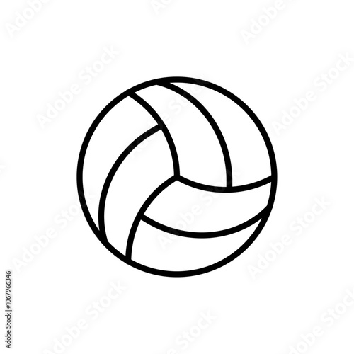 Volley ball icon Outline vector for web ui