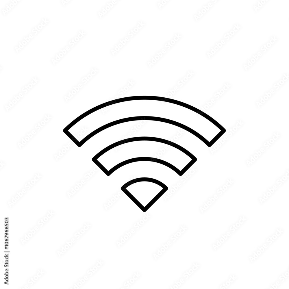 Wifi icon Outline vector for web ui Wifi icon Outline vector for web ui