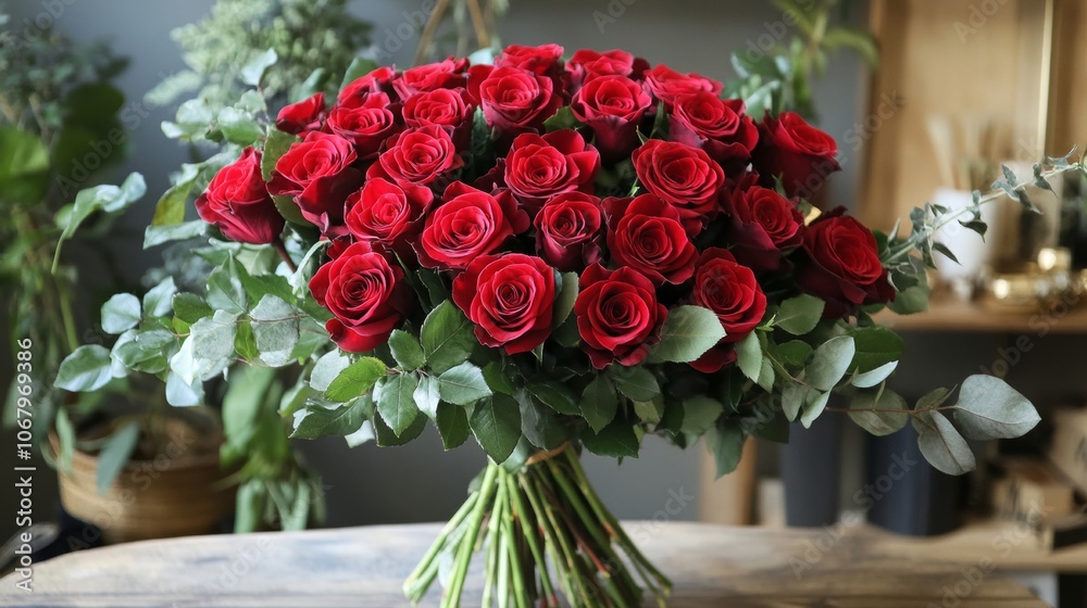 Obraz premium beautiful bouquet of red roses