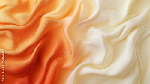 Abstract Orange and White Fabric Background