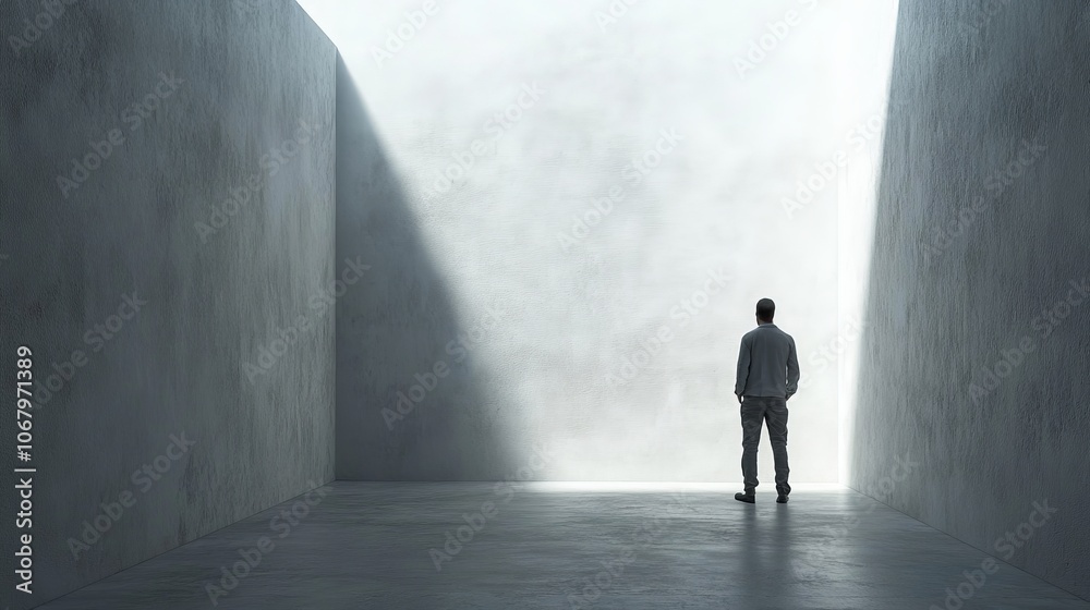 A prisoner pacing back and forth in a solitary cell, the walls stark and unwelcoming, isolated on a white background A prisoner pacing back and forth in a solitary cell, the walls stark and unwelcoming, isolated on a white background