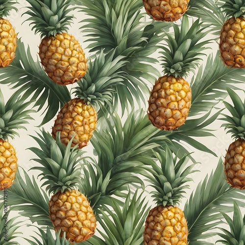 Tropical pineapple wallpaper background