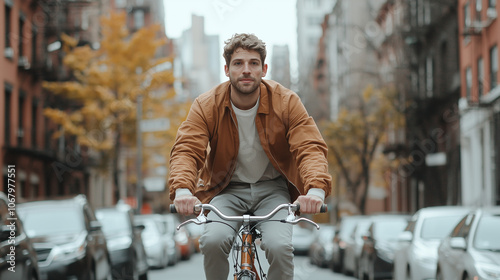 Urban Cycling Style: Man ri...