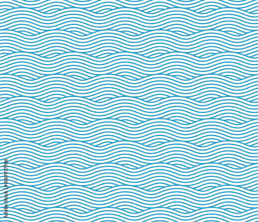 Seamless pattern with blue waves Seamless pattern with blue waves