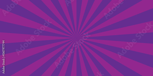 Vector sunburst pattern purple design. Vintage sunrays illustration swirl grunge backdrop line. sun beam vector banner design and comic burst gradient concept pattern.