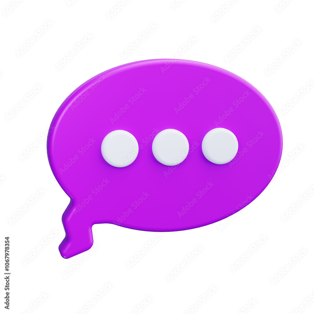 Fototapeta premium chat 3d Render Icons