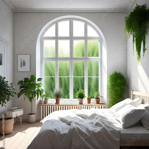 living room with a window