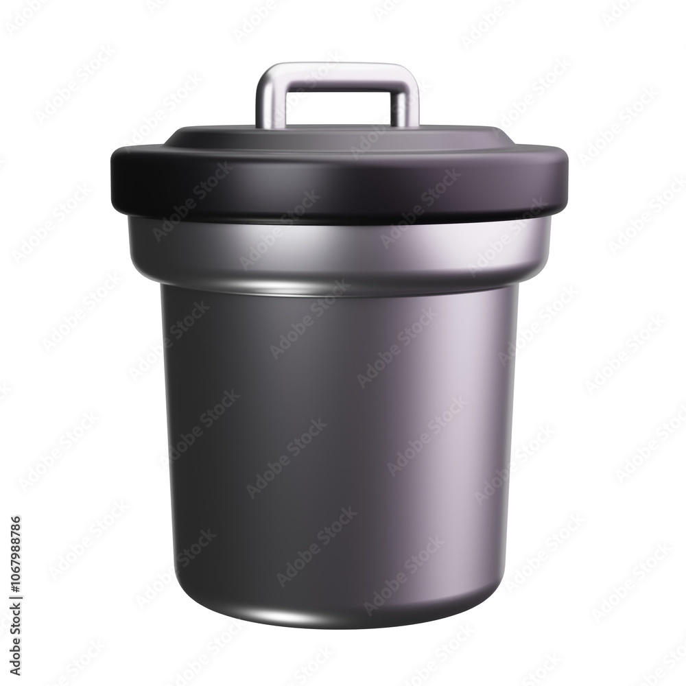 garbage can 3d Render Icons garbage can 3d Render Icons