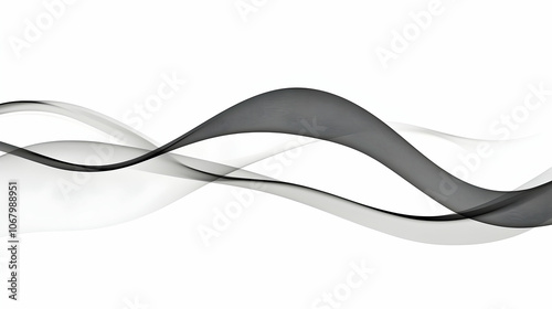 Abstract black and white wave background.