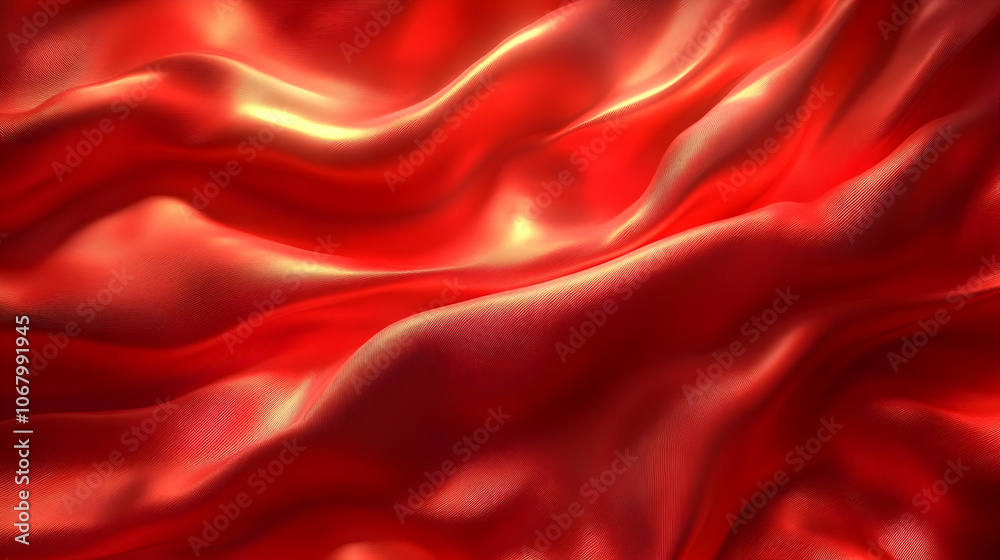 Obraz premium Red Satin Fabric Abstract Background