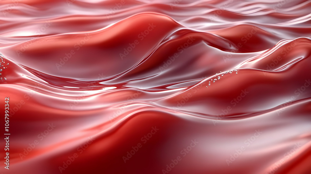 Obraz premium Red Liquid Abstract 3D Background