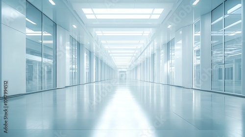 the interior of a modern factory