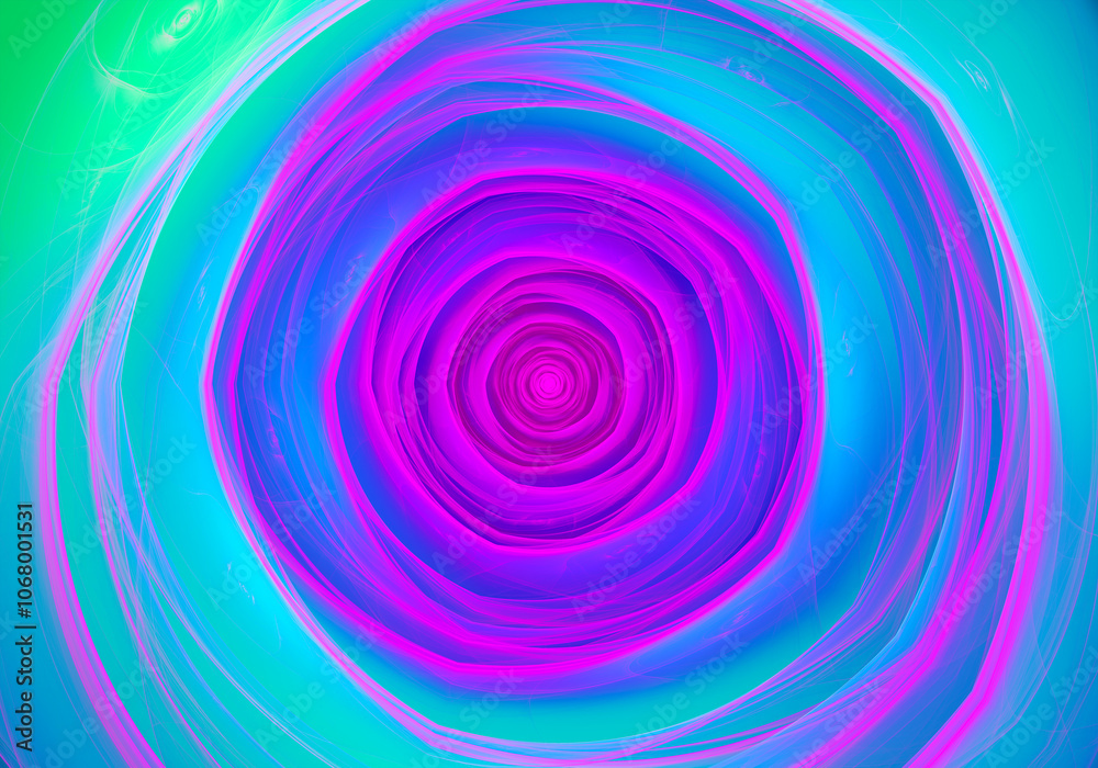Neon spiral vortex. Abstract fractal art background. Neon spiral vortex. Abstract fractal art background.
