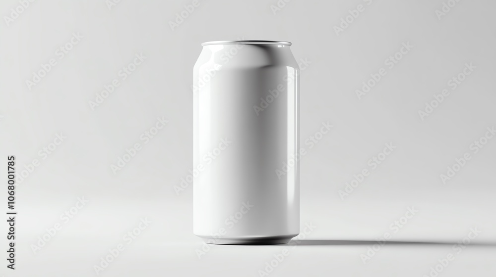A sleek, empty can positioned on a minimalist background, perfect for product mockups and beverage advertising designs. A sleek, empty can positioned on a minimalist background, perfect for product mockups and beverage advertising designs.
