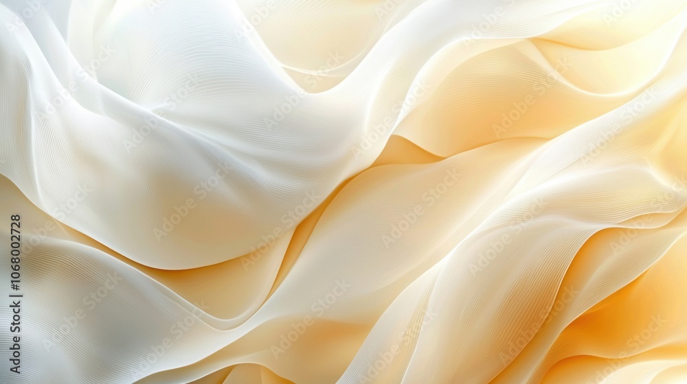 Soft Flowing Fabric in Warm Shades of Beige and Cream Soft Flowing Fabric in Warm Shades of Beige and Cream