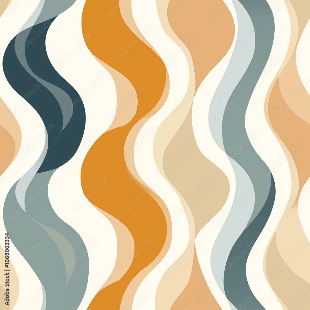 Wavey Seamless Pattern in Soft Earthy Tones Wavey Seamless Pattern in Soft Earthy Tones