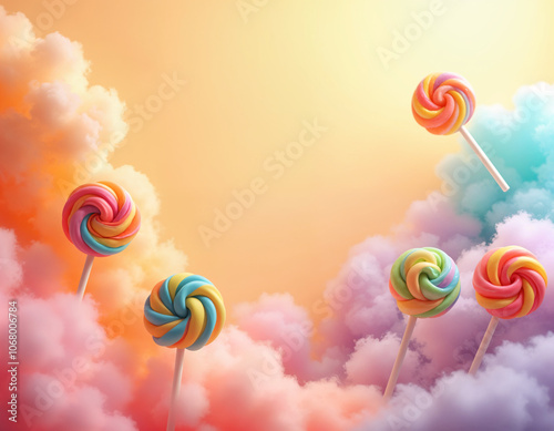 Colorful Lollipops,Sweet, Swirled Candies Bringing Joy with Every Lick photo