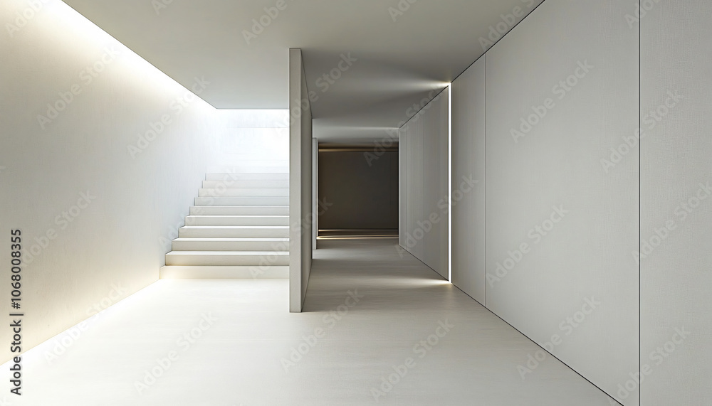 Fototapeta premium Minimalist and unique interior design in the house