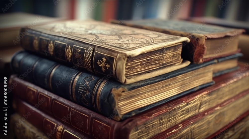 Antique Books Stacked Up Antique Books Stacked Up