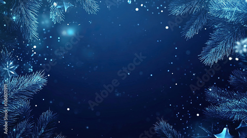 Sparkling Glass Christmas Tree on a Simple Background