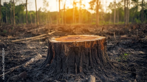 Deforestation Tree Stump Loss of Nature Environmental Impact