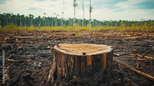 Deforestation Tree Stump Environmental Impact Loss of Nature