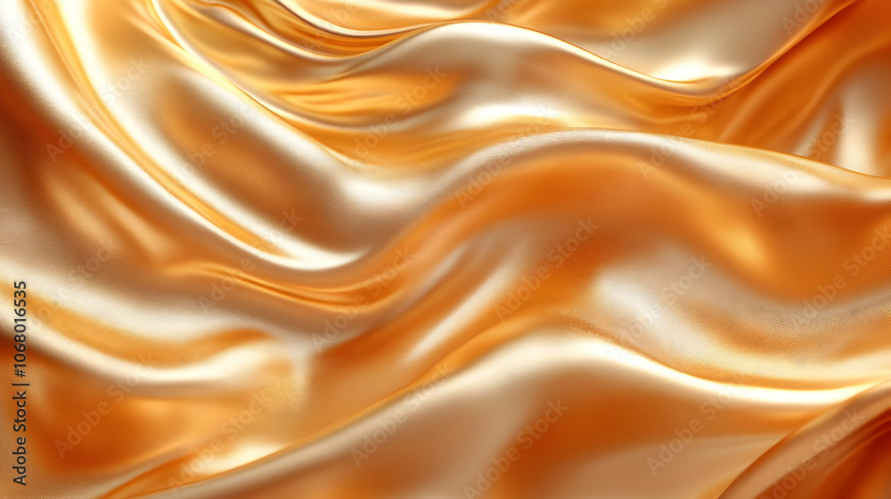 Obraz premium Abstract Golden Silk Fabric Background