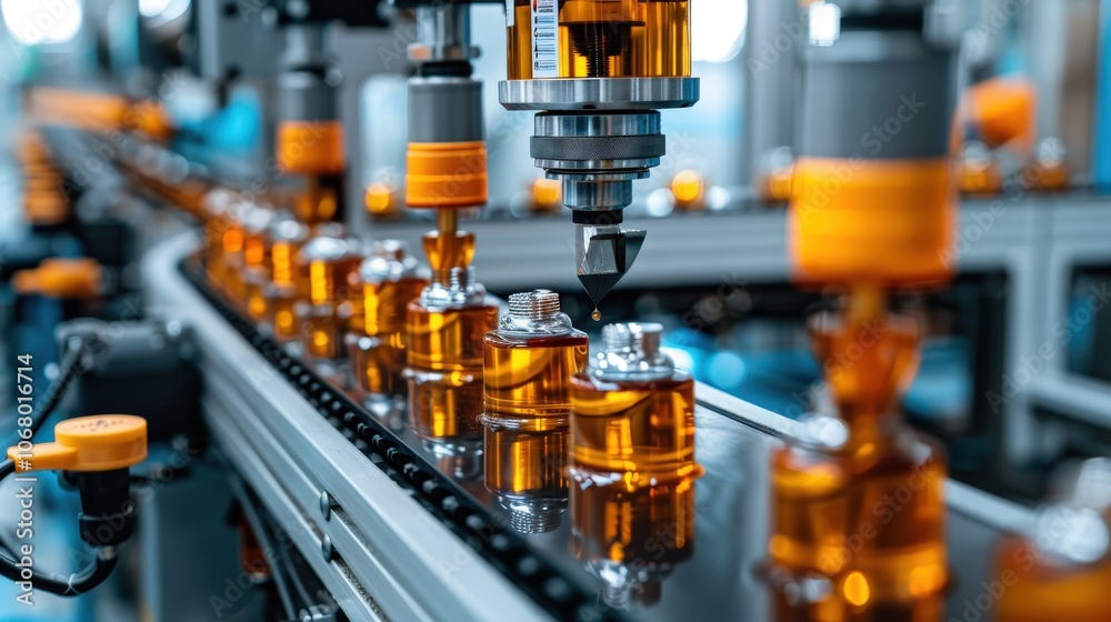 Intricate Automated Machinery Capturing the Essence of Modern Manufacturing Efficiency Intricate Automated Machinery Capturing the Essence of Modern Manufacturing Efficiency
