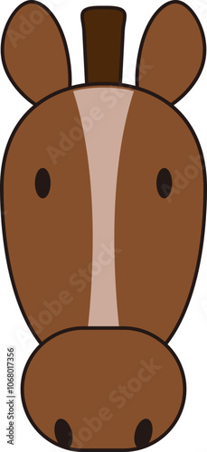 horse cute vector