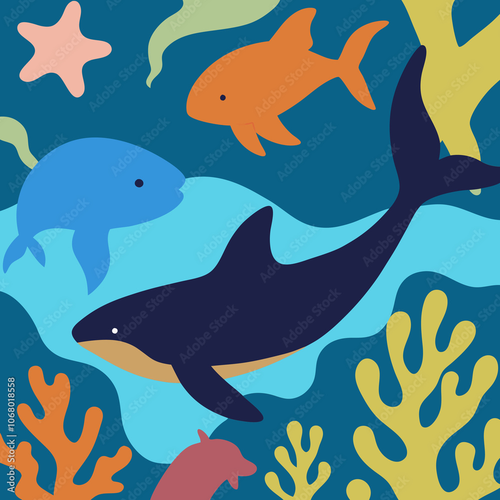 seamless pattern with fishes seamless pattern with fishes