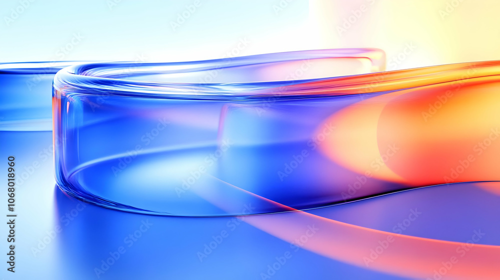 Abstract 3D Blue and Orange Swirls Background Abstract 3D Blue and Orange Swirls Background