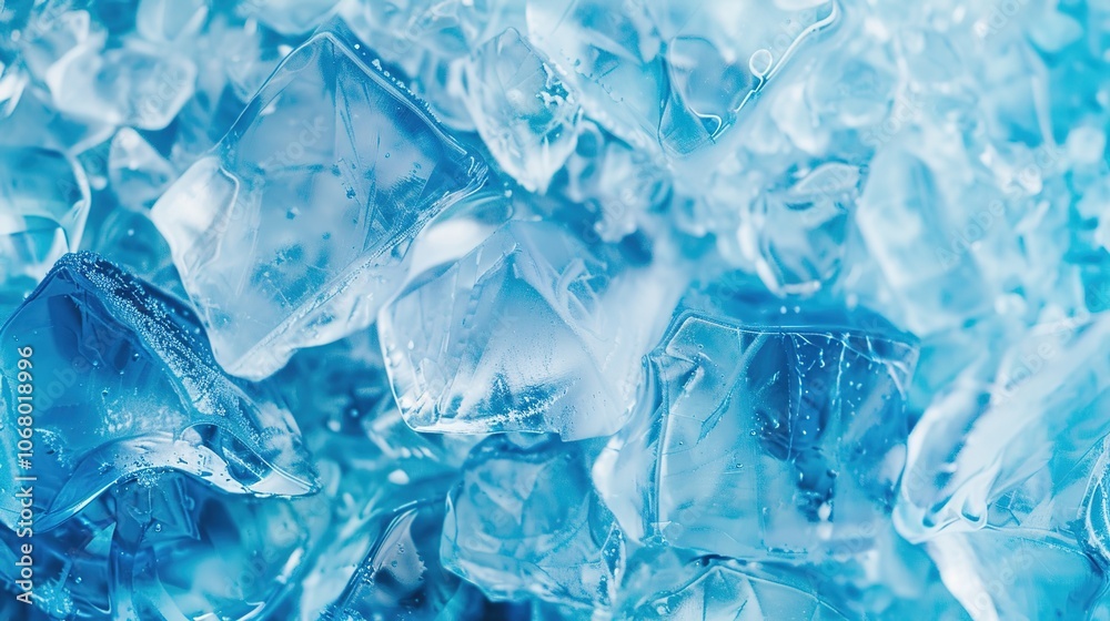 Obraz premium Stunning Geometric Blue Ice Texture Background: A Cool Vision of Beauty