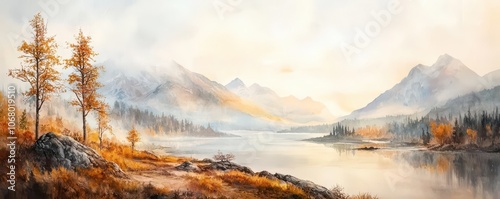 Explore the beauty of fall adventure photography in watercolor style capturing outdoor landscapes