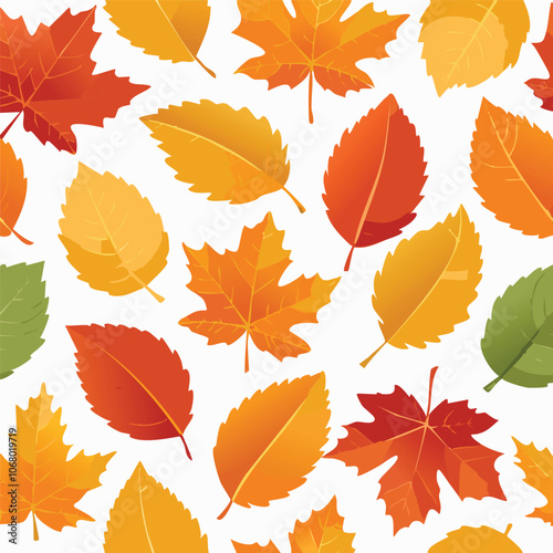 Autum Leaf Seamless Pattern