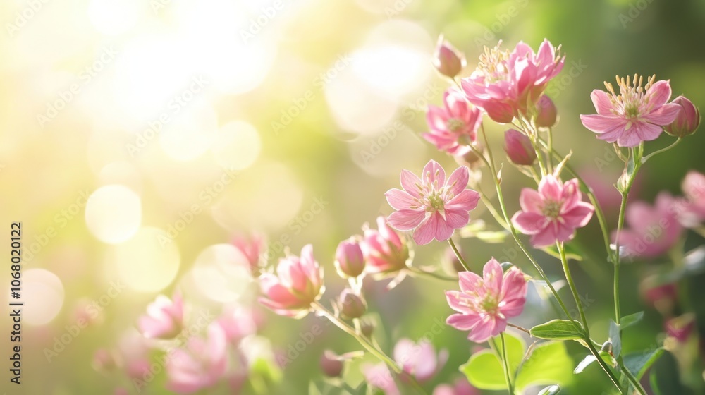 Pink Flowers in Sunlight Pink Flowers in Sunlight