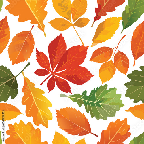 Autum Leaf Seamless Pattern