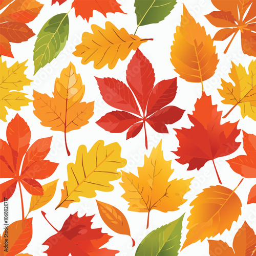 Autum Leaf Seamless Pattern