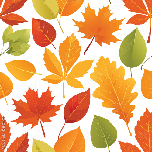 Autum Leaf Seamless Pattern