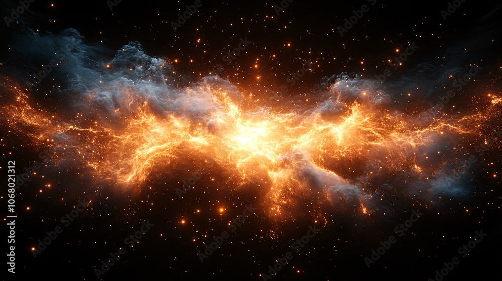 Vibrant Plasma Explosion in Deep Space Vibrant Plasma Explosion in Deep Space