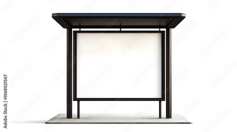 Blank Bus Stop Billboard Mockup Blank Bus Stop Billboard Mockup