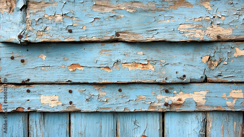 An old, light blue painted wooden wall creates a rustic texture, offering a charming backdrop for interior or home decor inspiration. An old, light blue painted wooden wall creates a rustic texture, offering a charming backdrop for interior or home decor inspiration.