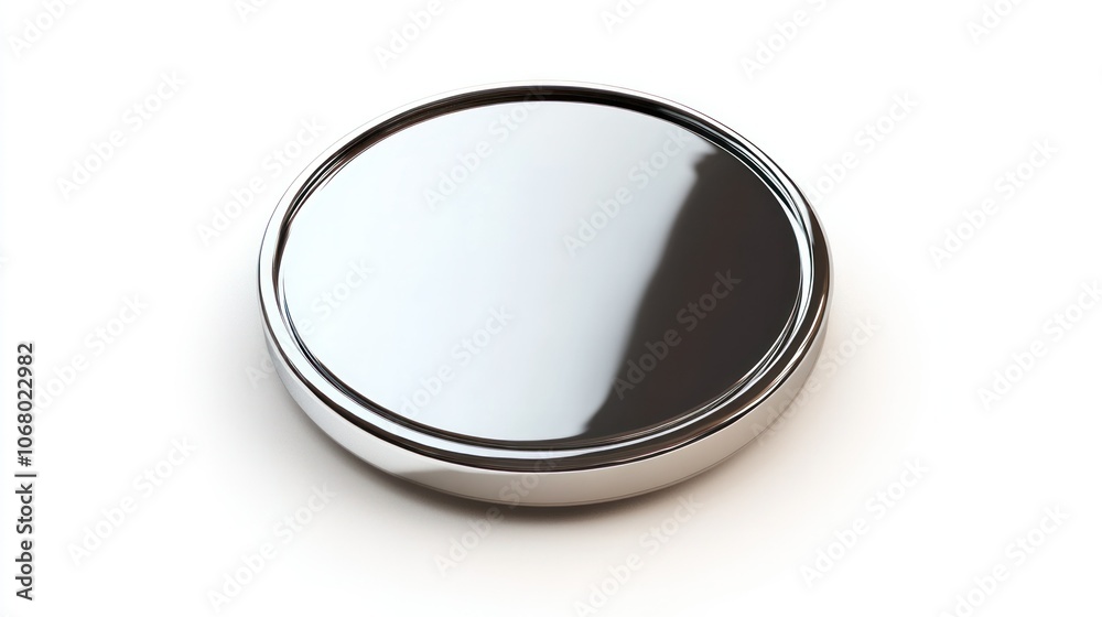 Chrome-finish coin icon, rendered in 3D and isolated on a clean white background with a top-view perspective. Chrome-finish coin icon, rendered in 3D and isolated on a clean white background with a top-view perspective.