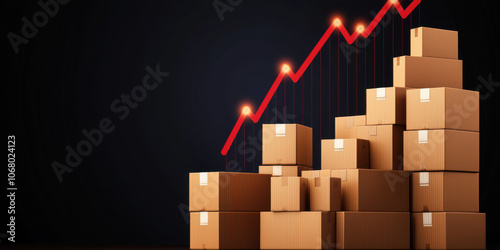 Optimizing supply chain logistics with rising box stacks and growth graph