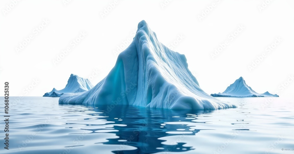 Iceberg Conceptual Illustration for Climate Change Awareness Iceberg Conceptual Illustration for Climate Change Awareness