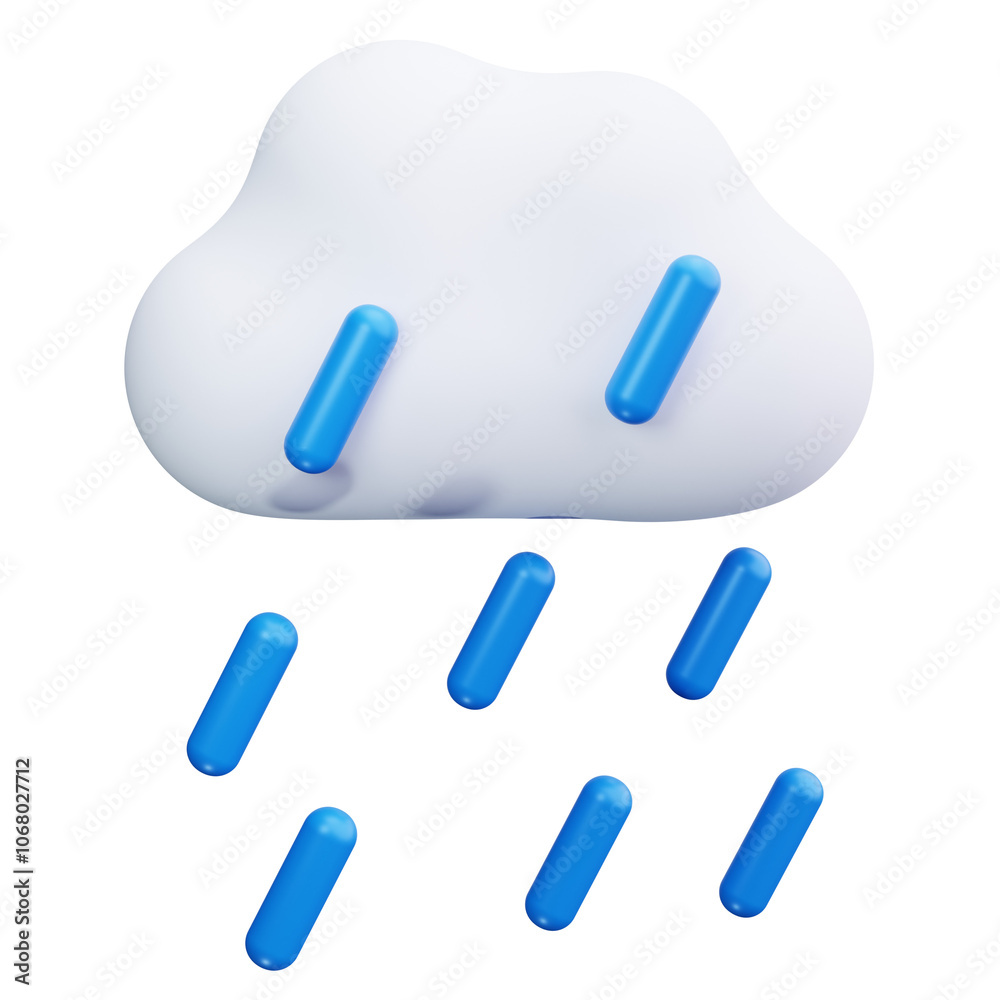 Rainwater Harvesting 3d Render Icons Rainwater Harvesting 3d Render Icons
