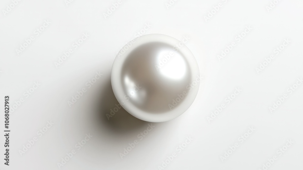 Isolated 3D silver pearl, top-down view on a white background, with polished chrome finish for a refined look. Isolated 3D silver pearl, top-down view on a white background, with polished chrome finish for a refined look.