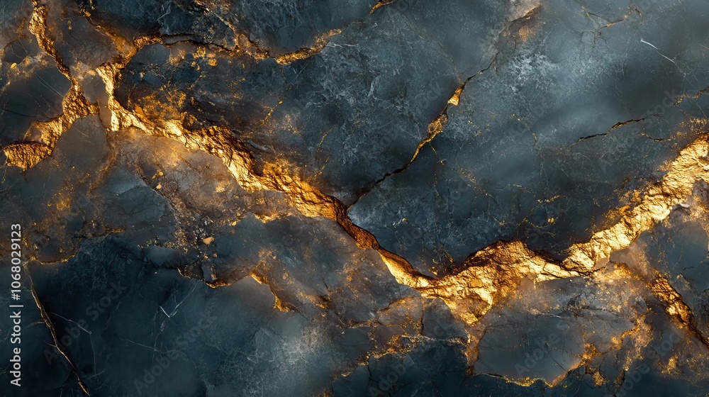 Closeup of grey marble with gold veins, offering a sophisticated background texture for a ceramic tile design. Closeup of grey marble with gold veins, offering a sophisticated background texture for a ceramic tile design.
